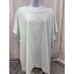 Athleta Outbound Tee Mint Green Short Sleeve Relaxed Fit Plus Size 3X